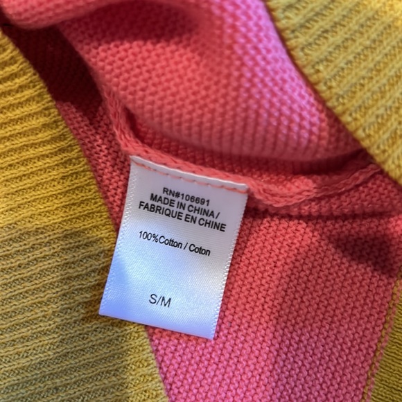 NWT ON THE ROAD striped Cotten sweater size S/M - Picture 4 of 7